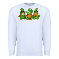 White st patricks day gnomes with western hearts and shamrocks Premium Sweatshirt - Artiststas