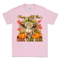 Bubblegum Pink Pray Till The Cows Come Home Classic Tee - texasbilliewilder