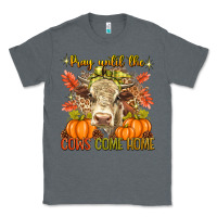 Charcoal Heather Pray Till The Cows Come Home Classic Tee - texasbilliewilder