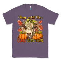 Lavender Pray Till The Cows Come Home Classic Tee - texasbilliewilder