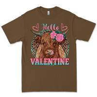 Cacao hello valentine highland cow Premium Tee - RanaPortraitStore