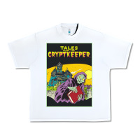 White Tales From The Cryptkeeper-Figzk Urban Heavy Tee - minhPixels