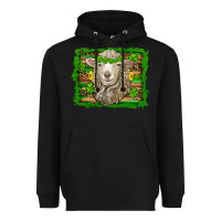 Black st patricks day sheep shamrock gold  serape leopard glitter Heavyweight Hoodie - Artiststas