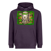 Plum st patricks day sheep shamrock gold  serape leopard glitter Heavyweight Hoodie - Artiststas