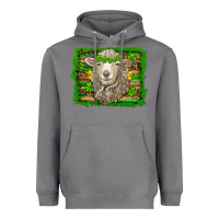Storm st patricks day sheep shamrock gold  serape leopard glitter Heavyweight Hoodie - Artiststas