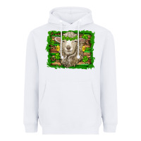 White st patricks day sheep shamrock gold  serape leopard glitter Heavyweight Hoodie - Artiststas