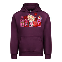 Mauve Wine valentines day nurse Urban Hoodie - AdoDesignShop