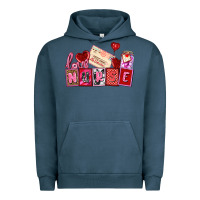 Pigment Midnight Navy valentines day nurse Urban Hoodie - AdoDesignShop