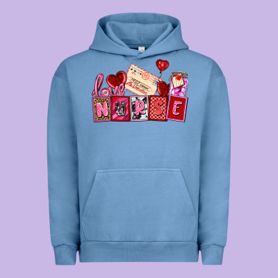 Valentines Day Nurse Urban Hoodie Designed By Adodesignshop