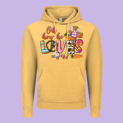 Oh How He Loves Us Vintage Hoodie Designed By Cowgirlartshop