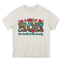 Cream mom the heart of the family Heavy Core Tee - Artiststas