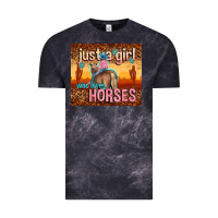 Cloud Black just a girl who loves horses Vintage Tee - TumblerDesignByShophia