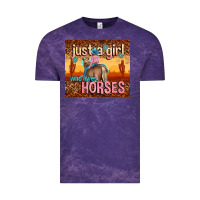 Cloud Purple just a girl who loves horses Vintage Tee - TumblerDesignByShophia