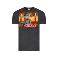 Vintage Black just a girl who loves horses Vintage Tee - TumblerDesignByShophia