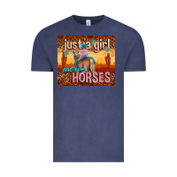 Vintage Denim just a girl who loves horses Vintage Tee - TumblerDesignByShophia