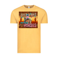 Just A Girl Who Loves Horses Vintage Tee | Teevron