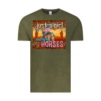 Vintage Olive just a girl who loves horses Vintage Tee - TumblerDesignByShophia