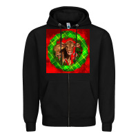 Black christmas red angus calf Zipper Hoodie - LillyAllenDesigns