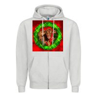 Dove Grey christmas red angus calf Zipper Hoodie - LillyAllenDesigns