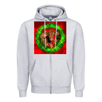 Heather Grey christmas red angus calf Zipper Hoodie - LillyAllenDesigns