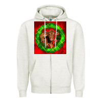 Oatmeal Heather christmas red angus calf Zipper Hoodie - LillyAllenDesigns