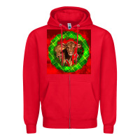 Red christmas red angus calf Zipper Hoodie - LillyAllenDesigns