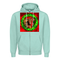 Seafoam christmas red angus calf Zipper Hoodie - LillyAllenDesigns