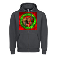 Smoke christmas red angus calf Zipper Hoodie - LillyAllenDesigns