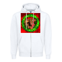 White christmas red angus calf Zipper Hoodie - LillyAllenDesigns