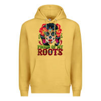 Antique Gold sugar skull woman proud of my roots Premium Hoodie - BundleAndBundleShop