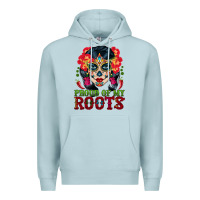 Blue Mist sugar skull woman proud of my roots Premium Hoodie - BundleAndBundleShop