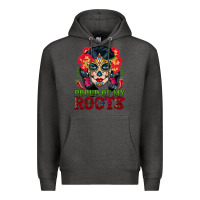 Charcoal Heather sugar skull woman proud of my roots Premium Hoodie - BundleAndBundleShop
