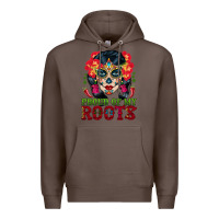 Coffee sugar skull woman proud of my roots Premium Hoodie - BundleAndBundleShop