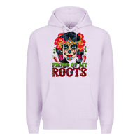 Lilac sugar skull woman proud of my roots Premium Hoodie - BundleAndBundleShop