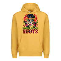 Mustard sugar skull woman proud of my roots Premium Hoodie - BundleAndBundleShop