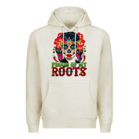 Oatmeal Heather sugar skull woman proud of my roots Premium Hoodie - BundleAndBundleShop