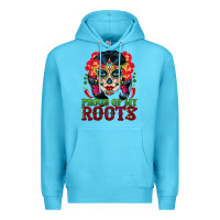 Ocean Blue sugar skull woman proud of my roots Premium Hoodie - BundleAndBundleShop