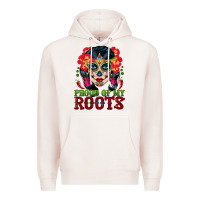 Pale Pink sugar skull woman proud of my roots Premium Hoodie - BundleAndBundleShop