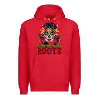 Red sugar skull woman proud of my roots Premium Hoodie - BundleAndBundleShop