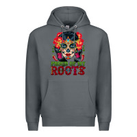 Rock sugar skull woman proud of my roots Premium Hoodie - BundleAndBundleShop