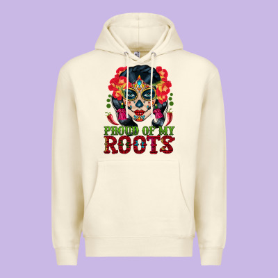 Sugar Skull Woman Proud Of My Roots Premium Hoodie Designed By Bundleandbundleshop