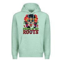 Seafoam sugar skull woman proud of my roots Premium Hoodie - BundleAndBundleShop