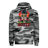Slate Camo sugar skull woman proud of my roots Premium Hoodie - BundleAndBundleShop