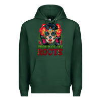 Sports Green sugar skull woman proud of my roots Premium Hoodie - BundleAndBundleShop