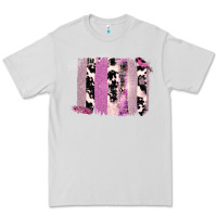 Purple Glitter Cowhide Pattern Brushstrokes Premium Tee | Teevron