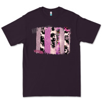 Plum Purple Glitter Cowhide Pattern Brushstrokes Premium Tee - Bettercallsaul