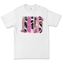 White Purple Glitter Cowhide Pattern Brushstrokes Premium Tee - Bettercallsaul