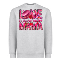 Heather Grey Love is Being Called Mama Heavyweight Sweatshirt - CowhideDigitalArt