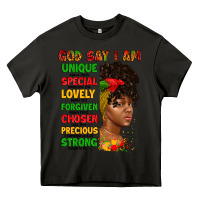 Asphalt god say i am juneteenth afro girl Heavy Core Tee - Artiststas
