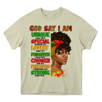 Mossy god say i am juneteenth afro girl Heavy Core Tee - Artiststas